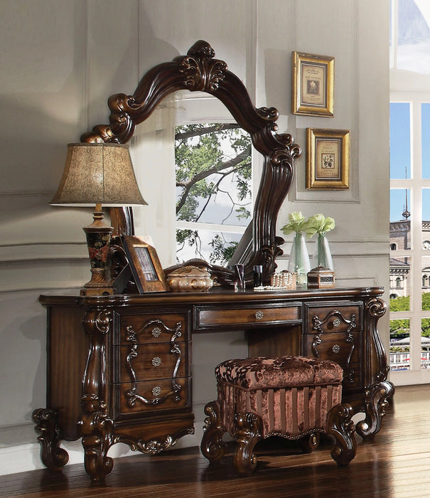 Five Star Furniture - Versailles Fabric & Cherry Oak Vanity Stool
