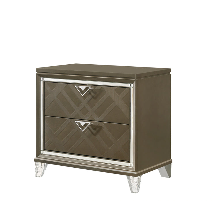 Five Star Furniture - Skylar Dark Champagne Nightstand