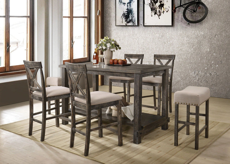 Five Star Furniture - Martha II Weathered Gray Counter Height Table
