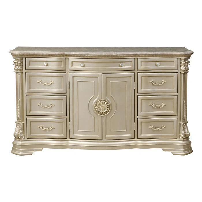 Five Star Furniture - Antoinetta Dresser in Champagne Wood 1919NC-5