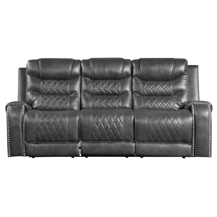 Five Star Furniture - Putnam Power Double Reclining Sofa with Drop-Down in Gray 9405GY-3PW