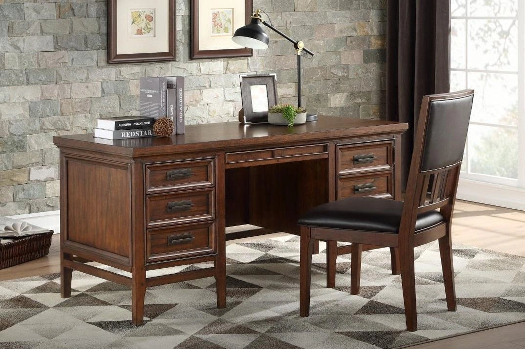 Five Star Furniture - Frazier Executive Desk in Brown Cherry 1649-17