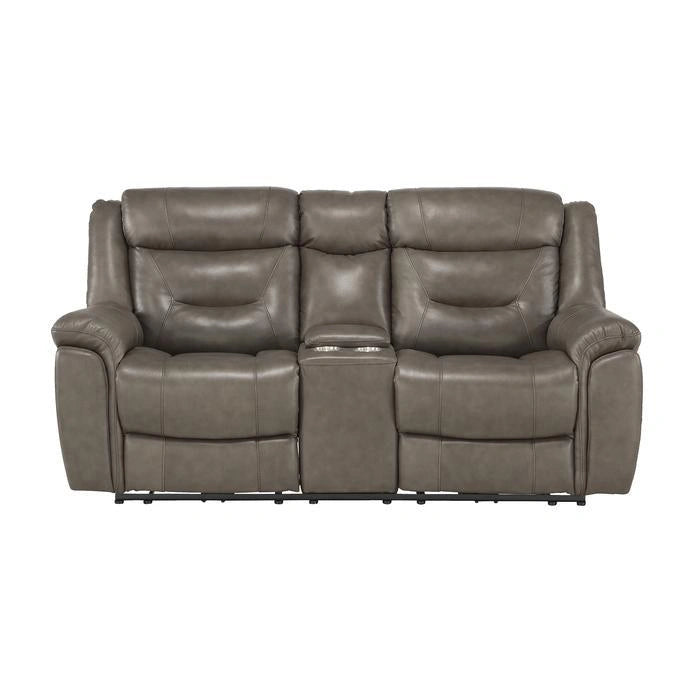 Five Star Furniture - Danio Power Double Reclining Loveseat with Power Headrests in Brownish Gray 9528BRG-2PWH