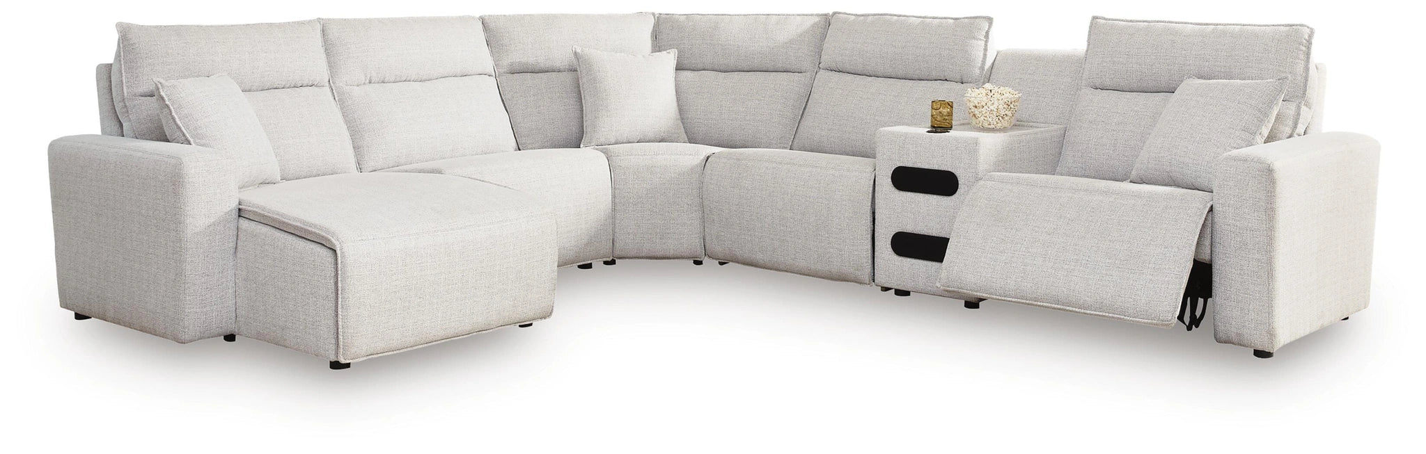 Five Star Furniture - Modmax II Reclining Sectional with Chaise and Audio Console