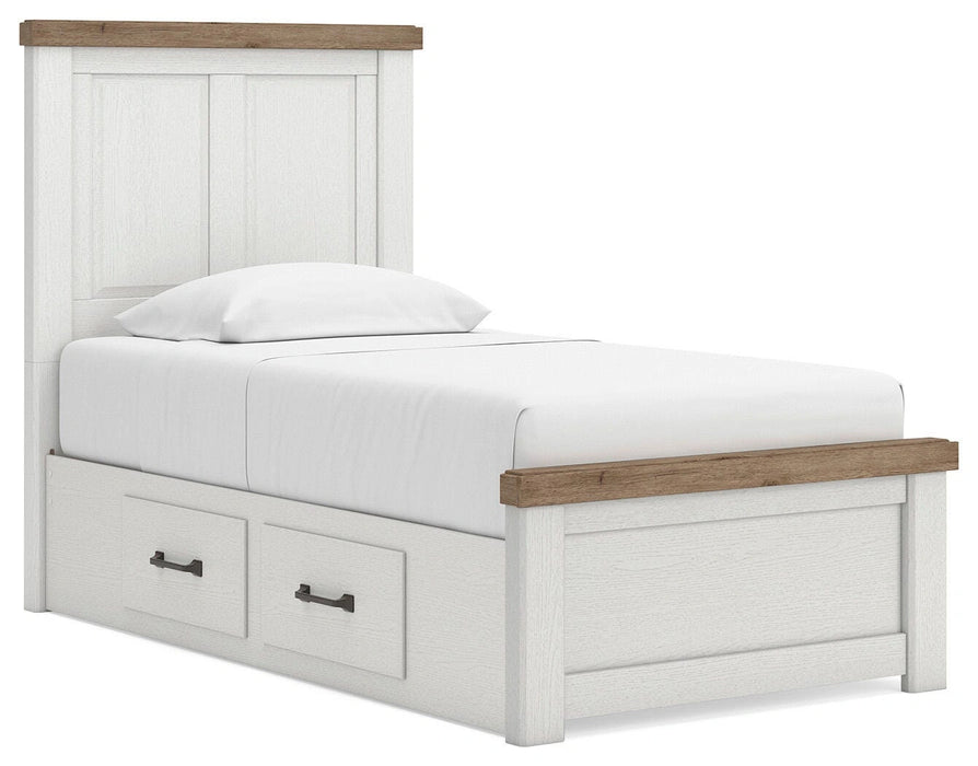 Five Star Furniture - Ashley Savonport Twin Panel Bed with Storage