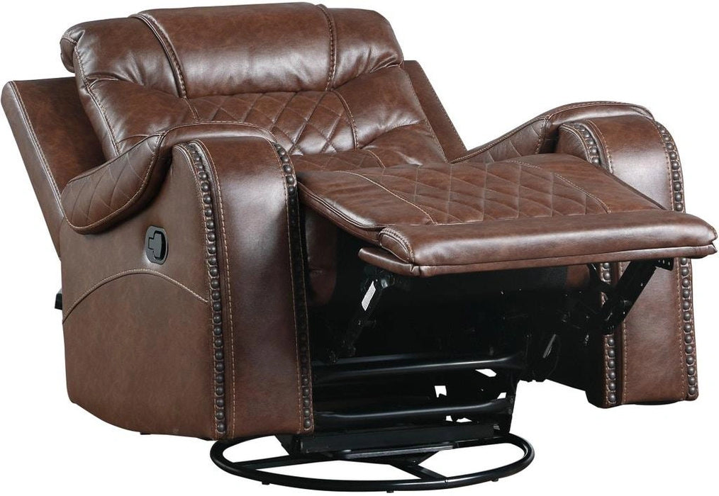 Five Star Furniture - Putnam Swivel Glider Reclining Chair in Brown 9405BR-1