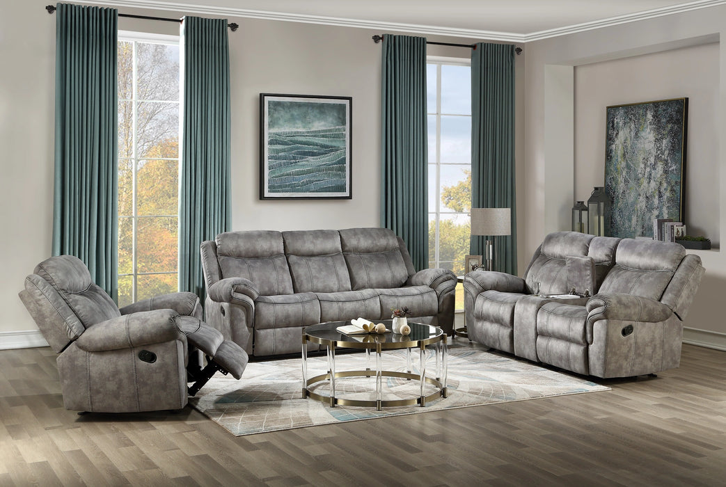 Five Star Furniture - Zubaida 2-Tone Gray Velvet Sofa (Glider & Motion)