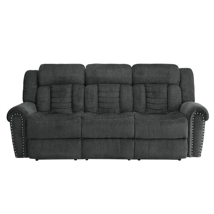 Five Star Furniture - Nutmeg Double Reclining Sofa in Charcoal Gray 9901CC-3