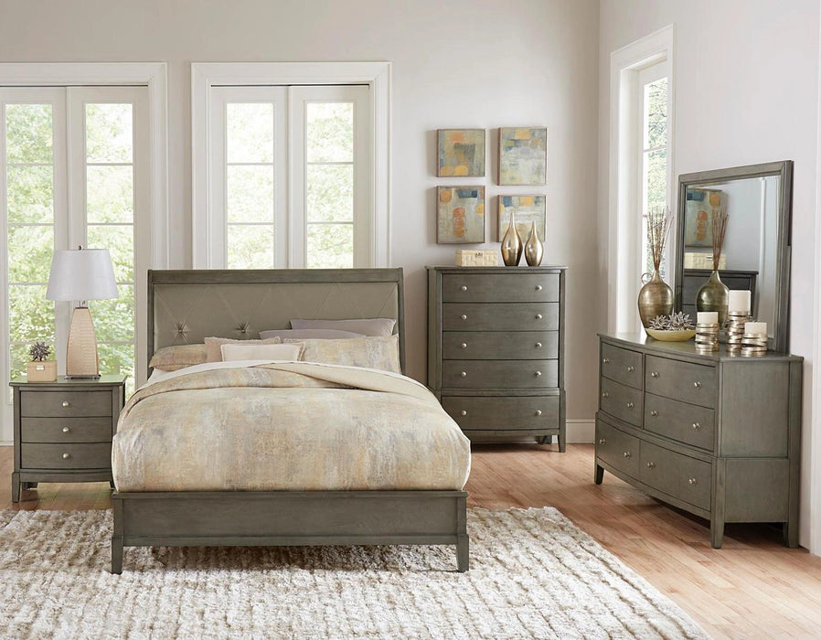 Five Star Furniture - Cotterill Queen Upholstered Sleigh Bed in Gray 1730GY-1