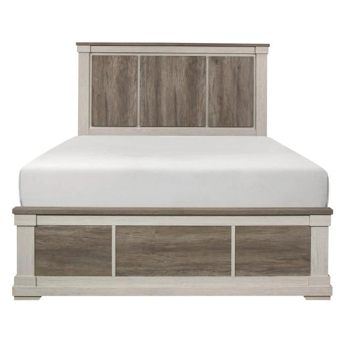 Five Star Furniture - Arcadia Queen Panel Bed in White & Weathered Gray 1677-1*