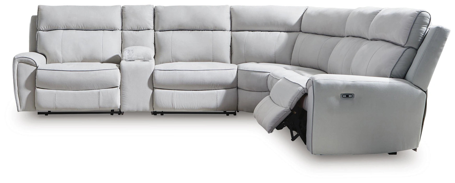 Five Star Furniture - Social Pointe Reclining Sectional with Storage Console
