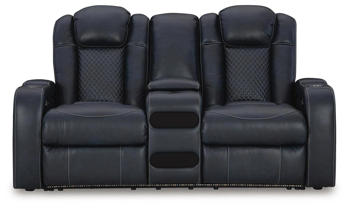 Five Star Furniture - Fyne-Dyme Power Reclining Loveseat with Console