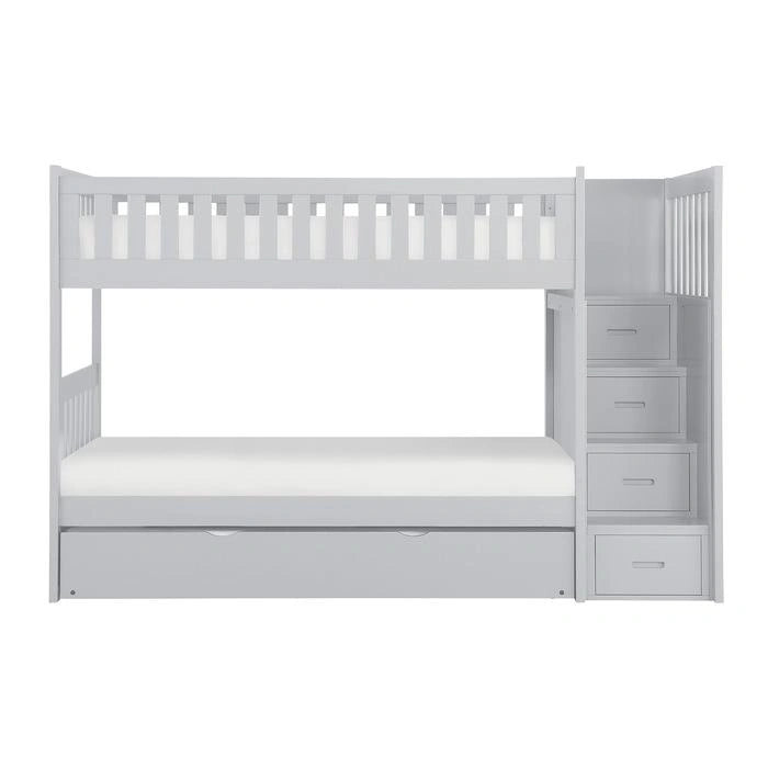 Five Star Furniture - Orion Bunk Bed w/ Reversible Step Storage and Twin Trundle in Gray B2063SB-1*R