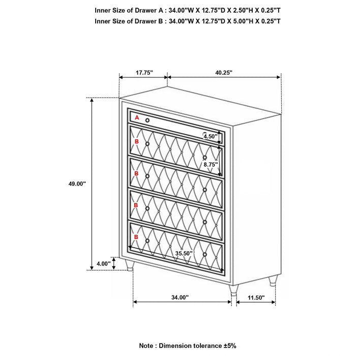 Five Star Furniture - Antonella Chest of Drawers