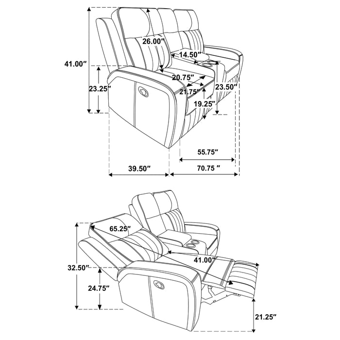 Five Star Furniture - Raelynn Reclining Sofa Set