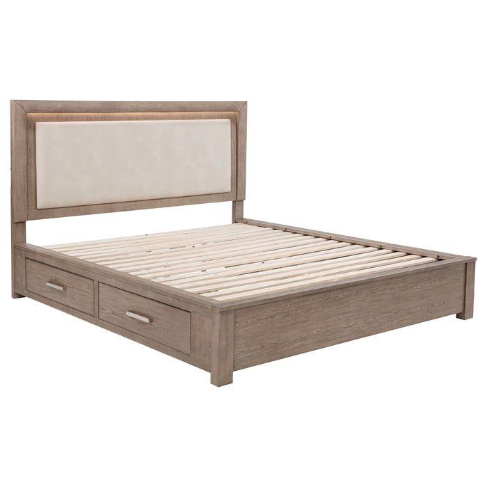 Five Star Furniture - Kenora Panel Platform Storage Bed with LED Lighting