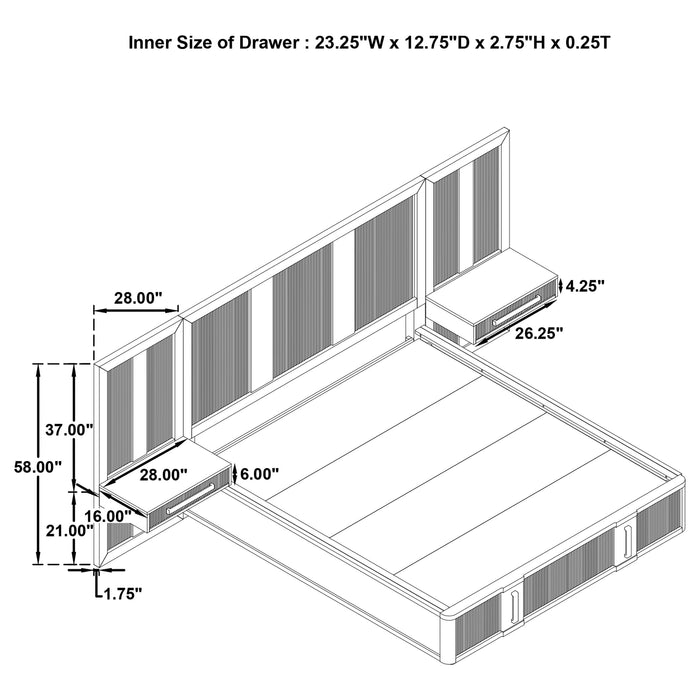 Five Star Furniture - Terrace Wall Bed Panel
