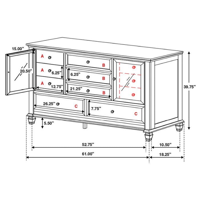 Five Star Furniture - Sandy Beach Dresser