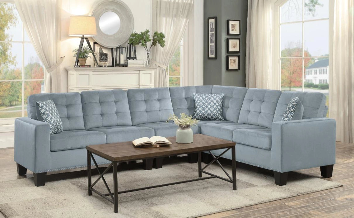 Five Star Furniture - Lantana 2-Piece Reversible Sectional in Gray 9957GY*SC