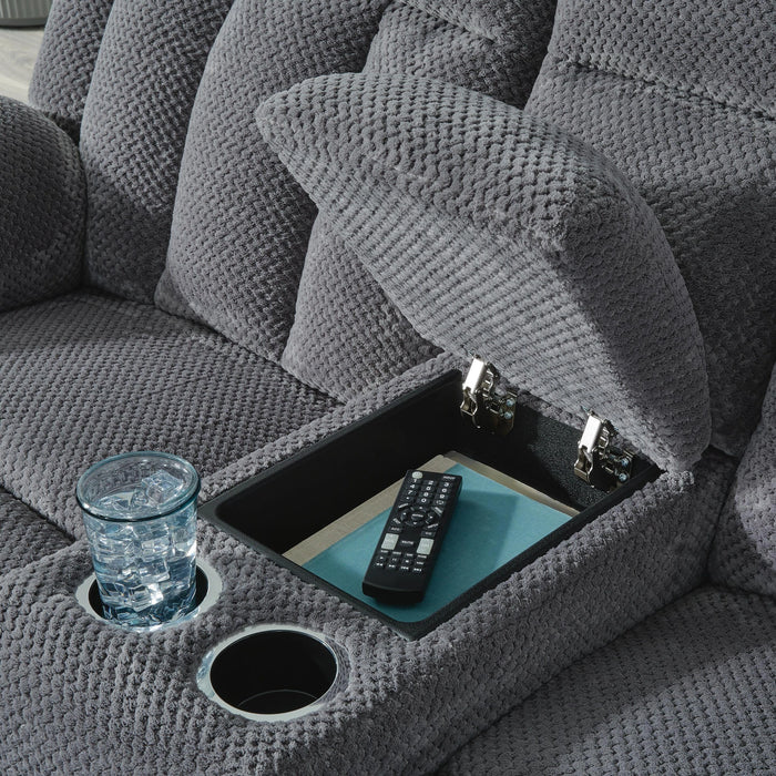 Five Star Furniture - Observation Power Reclining Loveseat with Console