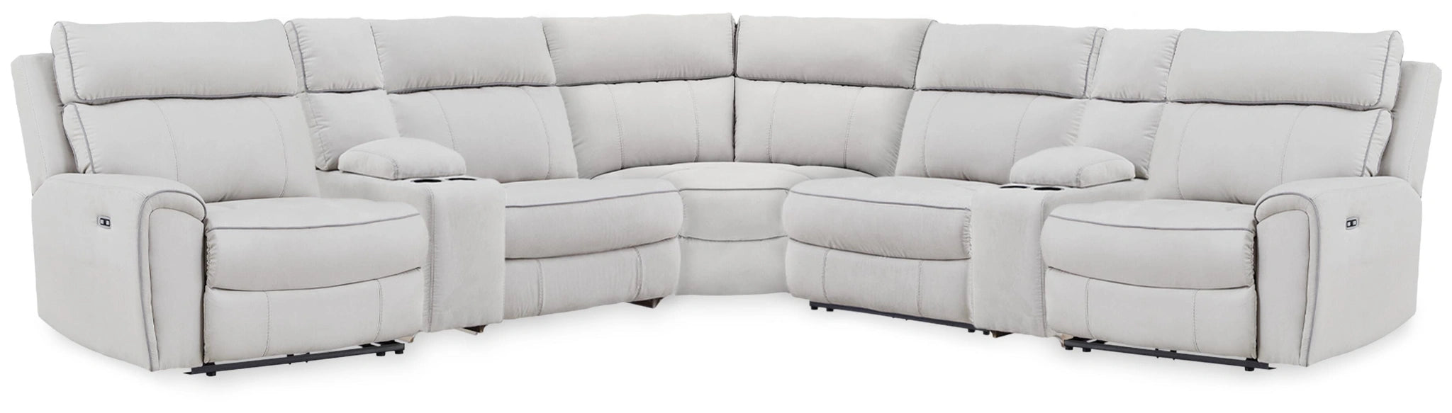 Five Star Furniture - Social Pointe Reclining Sectional with Storage Consoles