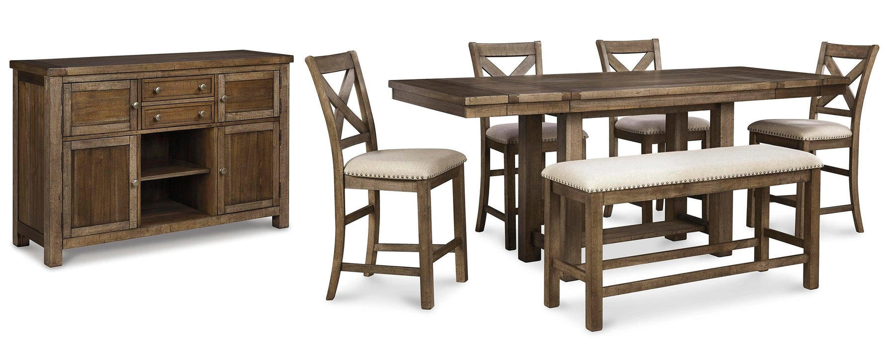 Five Star Furniture - Moriville Counter Height Dining Set