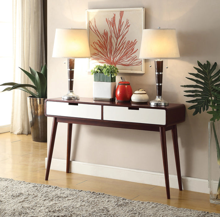 Five Star Furniture - Christa Espresso & White Sofa Table