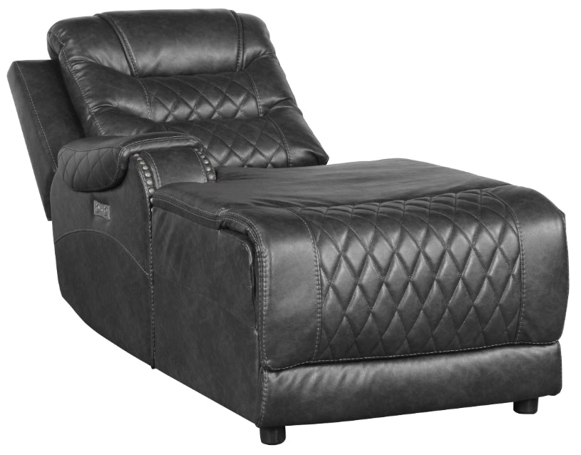 Five Star Furniture - Putnam Power Left Side Reclining Chaise with USB Port in Gray 9405GY-LCPW