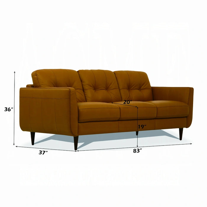 Five Star Furniture - Radwan Camel Leather Sofa