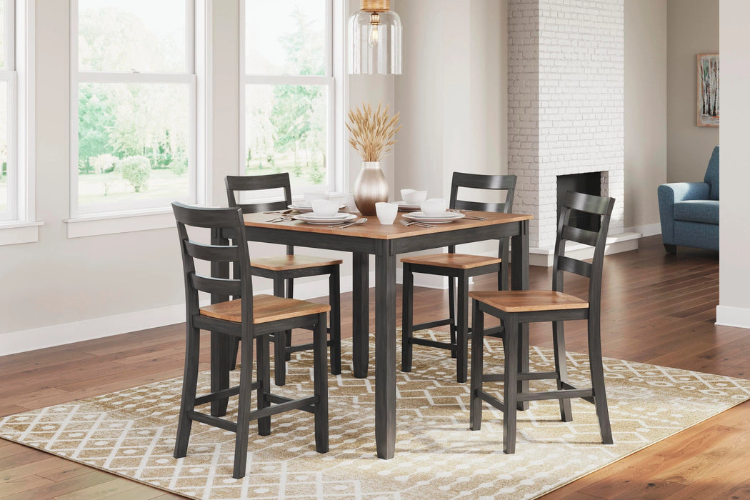 Five Star Furniture - Gesthaven Counter Height Dining Table and 4 Barstools (Set of 5)