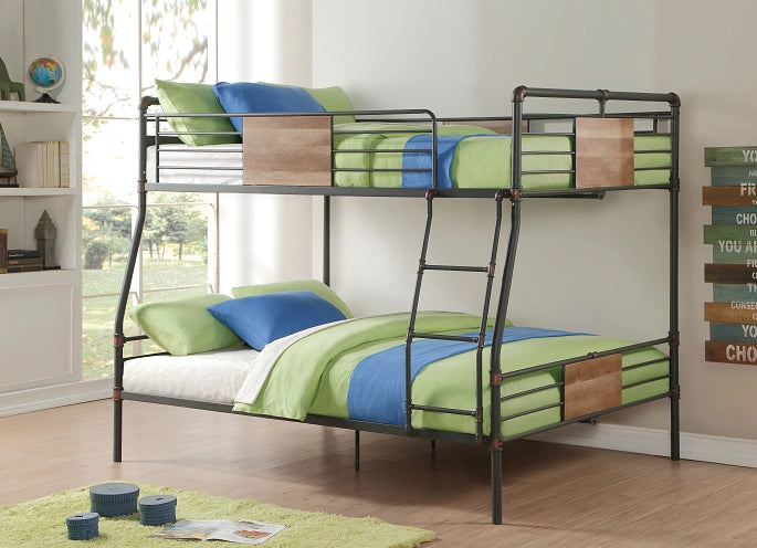 Five Star Furniture - Brantley Sandy Black & Dark Bronze Hand-Brushed Full XL/Queen Bunk Bed