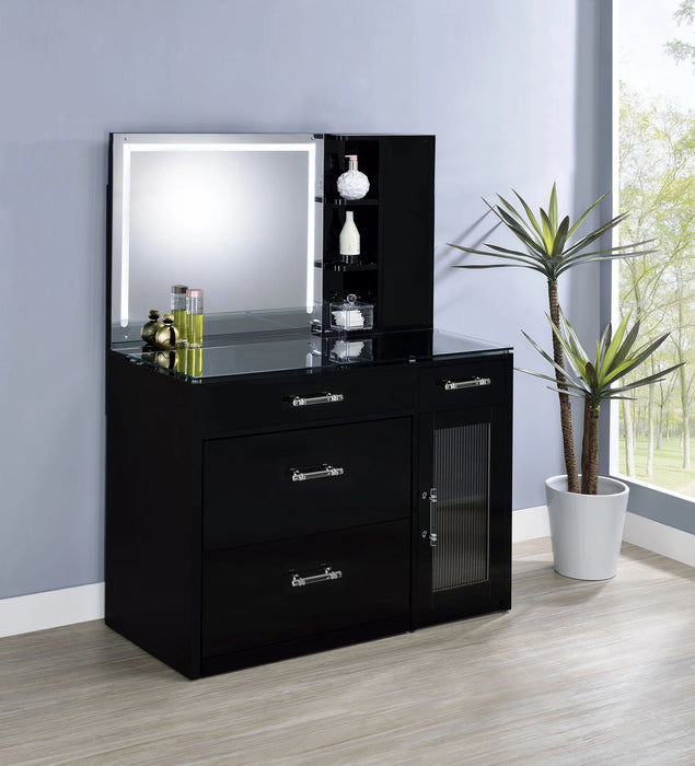 Five Star Furniture - Flora Makeup Vanity Table with LED Mirror and Stool