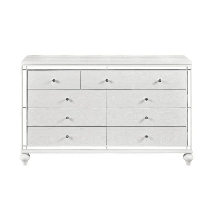 Five Star Furniture - Alonza 9 Drawer Dresser in White 1845-5