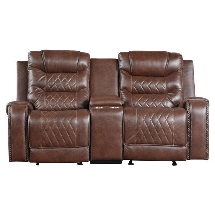 Five Star Furniture - Putnam Double Glider Reclining Loveseat in Brown 9405BR-2