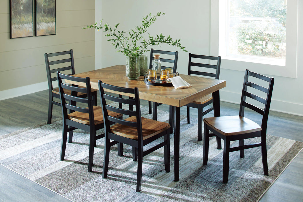 Five Star Furniture - Blondon Dining Table and 6 Chairs (Set of 7)
