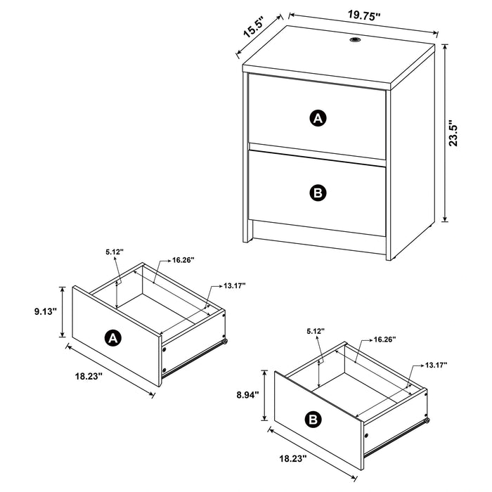 Five Star Furniture - Westpark Nightstand with LED Lighting