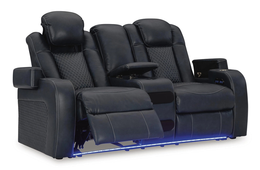 Five Star Furniture - Fyne-Dyme Power Reclining Loveseat with Console