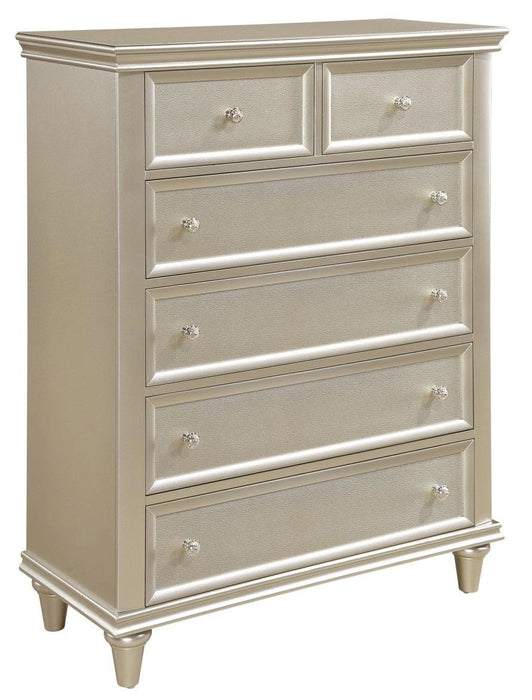 Five Star Furniture - Celandine 6 Drawer Chest in Silver 1928-9