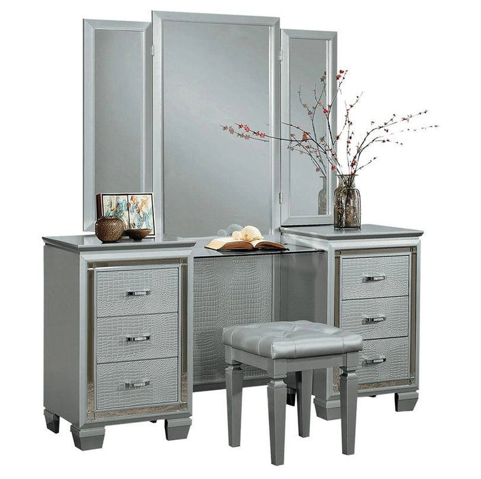 Five Star Furniture - Allura Vanity Stool in Silver 1916-14