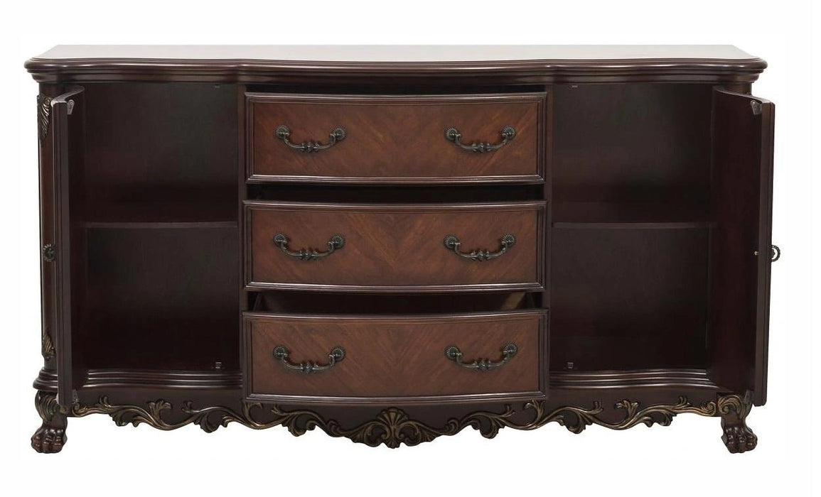 Five Star Furniture - Deryn Park Buffet/Server in Dark Cherry 2243-55