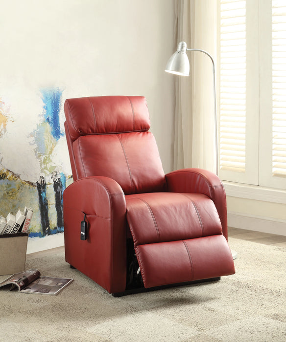 Five Star Furniture - Ricardo Red PU Recliner w/Power Lift