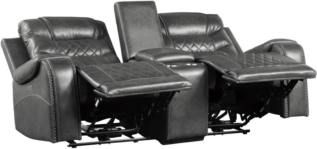 Five Star Furniture - Putnam Double Glider Reclining Loveseat in Gray 9405GY-2