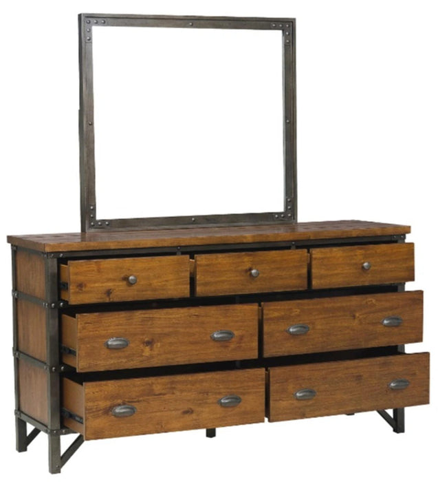 Five Star Furniture - Holverson Dresser in Rustic Brown & Gunmetal 1715-5