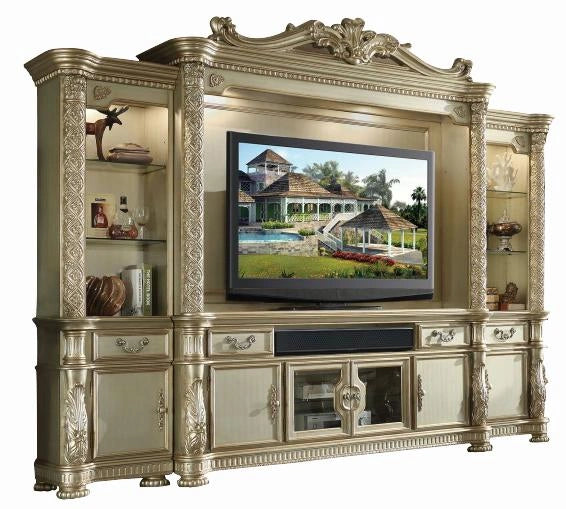 Five Star Furniture - Acme Vendome Entertainment Center in Gold Patina 91310