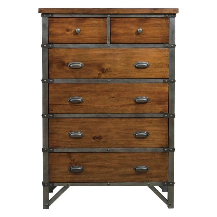 Five Star Furniture - Holverson Chest in Rustic Brown & Gunmetal 1715-9