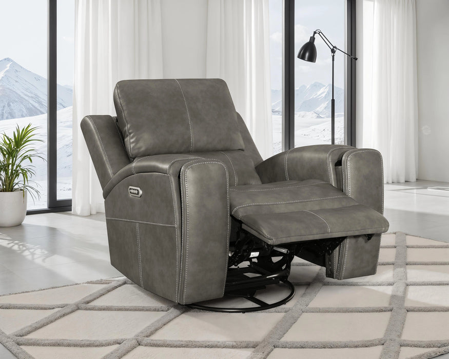 Five Star Furniture - Brickston Triple Power Swivel Glider Recliner