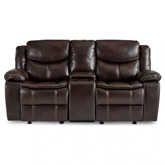 Five Star Furniture - Bastrop Double Glider Reclining Loveseat in Brown 8230BRW-2