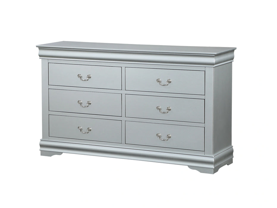 Five Star Furniture - Louis Philippe Platinum Dresser