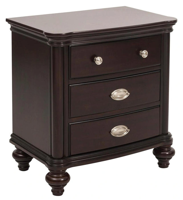 Five Star Furniture - Marston 3 Drawer Nightstand in Dark Cherry 2615DC-4