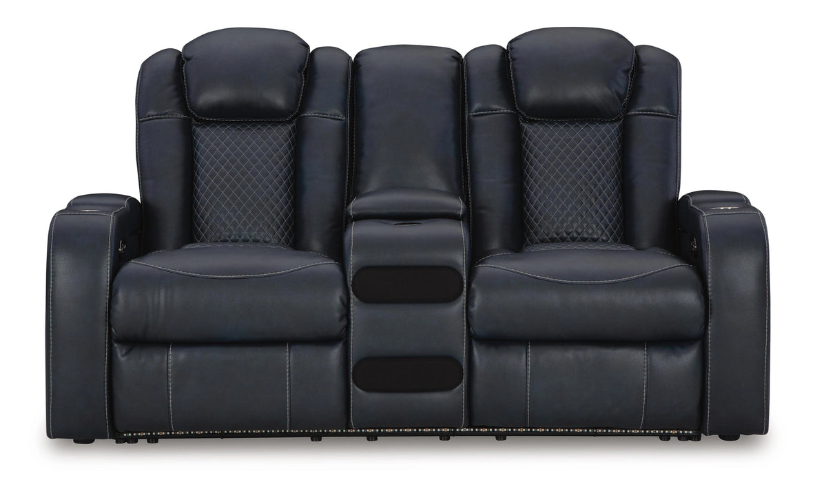 Five Star Furniture - Fyne-Dyme Power Reclining Loveseat with Console